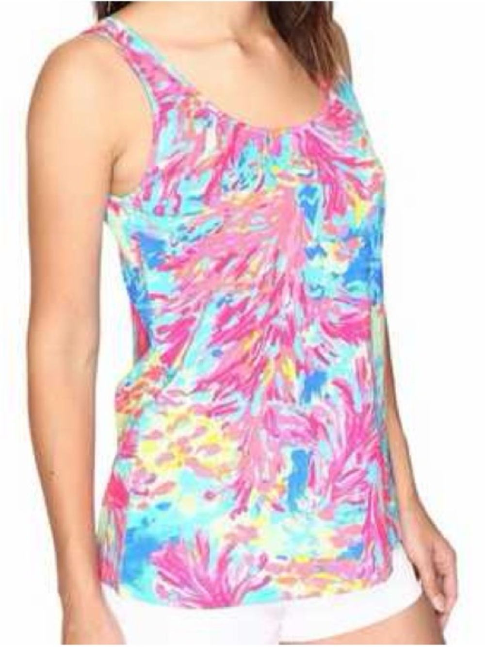 Lilly Pulitzer Kinsey Tank Palm Beach Coral